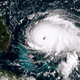 A satellite image of Hurricane Dorian as it passes over the Bahamas.